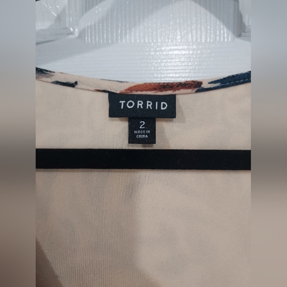 Torrid Ivory Floral Mini Gauze Lace-Up Skater Dress in Size 2 / 18-20 - Picture 3 of 16